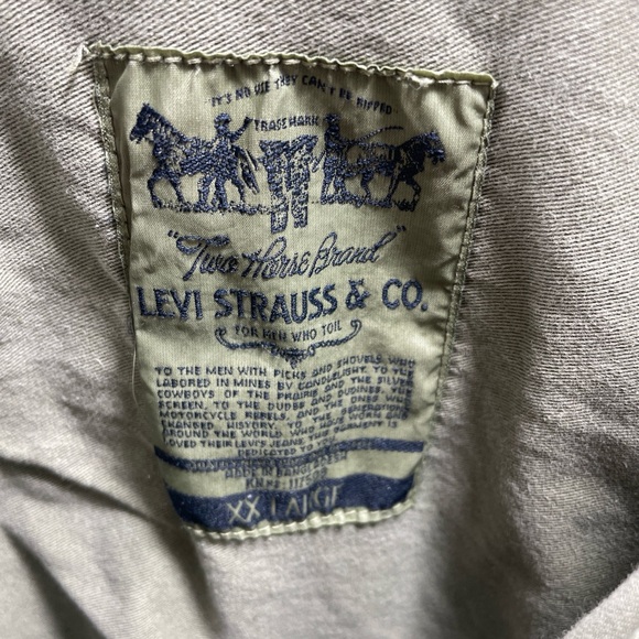 Levi's Green Denim  Button-Up Shirt Jacket - Picture 2 of 7